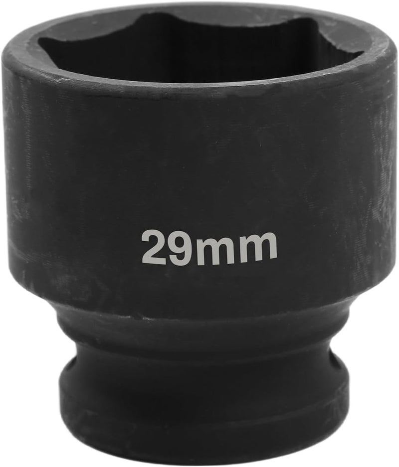 SUNKOO 1/2 Inch Drive 29mm Deep Impact Socket, CR-MO 6 Point Heavy Duty Metric Axle Nut Socket for Easy Removal of Axle and Wheel Hub Nuts - Image 1